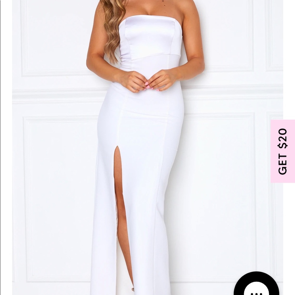 White Fox Boutique long gala maxi dress w/ slit